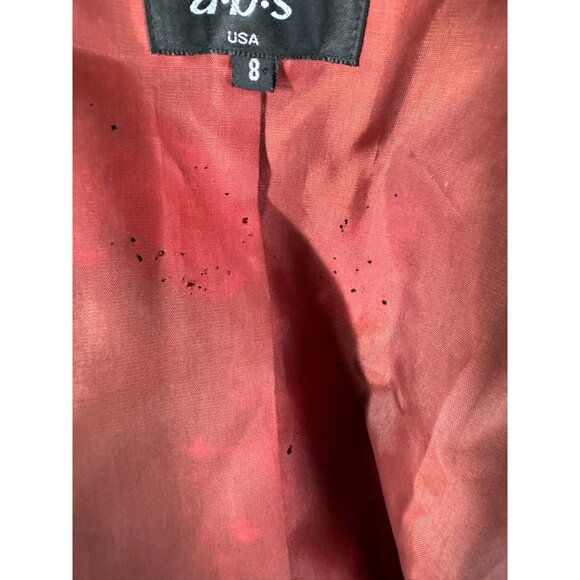 A.B.S. USA Womens Brown Belted Wool-Blend Jacket Size 8 - Picture 7 of 16